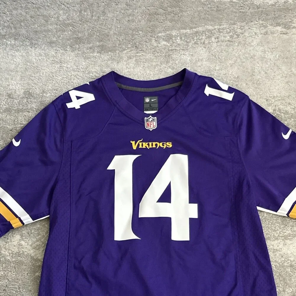 Minnesota Vikings Jersey Mens Large Purple #14 Stefon Diggs Football Nike NFL